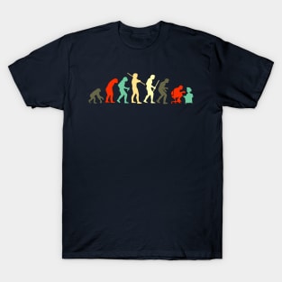 Evolution Of Man - Computer Gamer - Funny Design T-Shirt